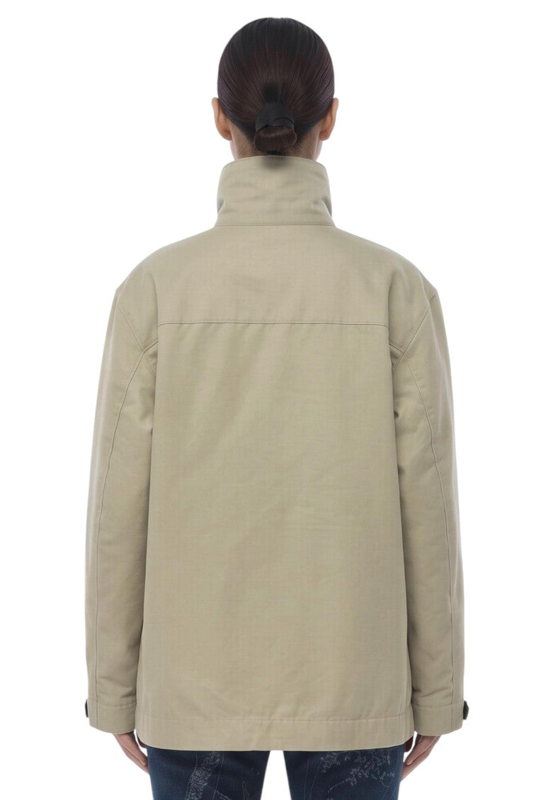 Beige Turtle Neck Jacket 2