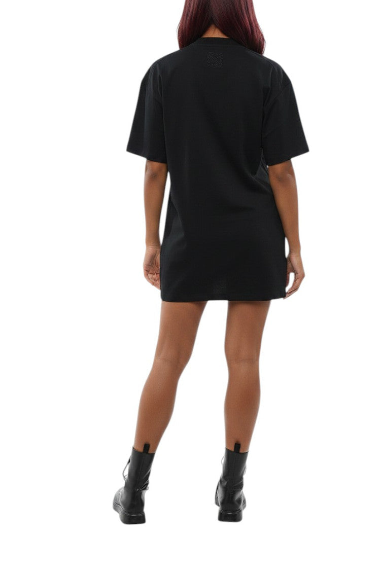 Black Crew Neck Mini Dress 2