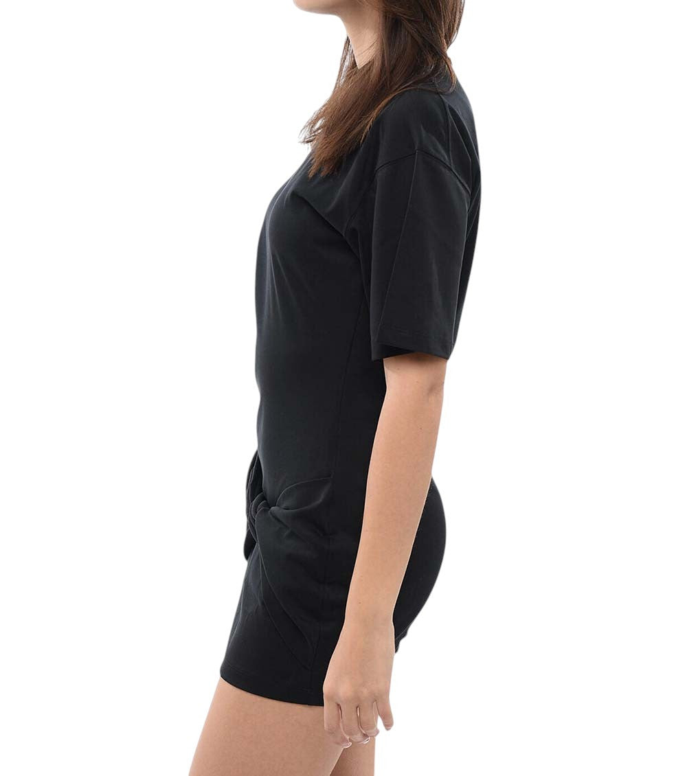 Black Crew Neck Mini Dress 3