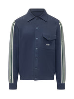 Navy Stripes Shirt Jacket 1