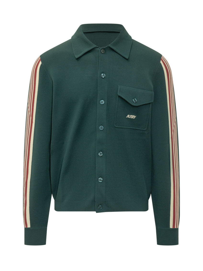 Green Stripes Shirt Jacket 1