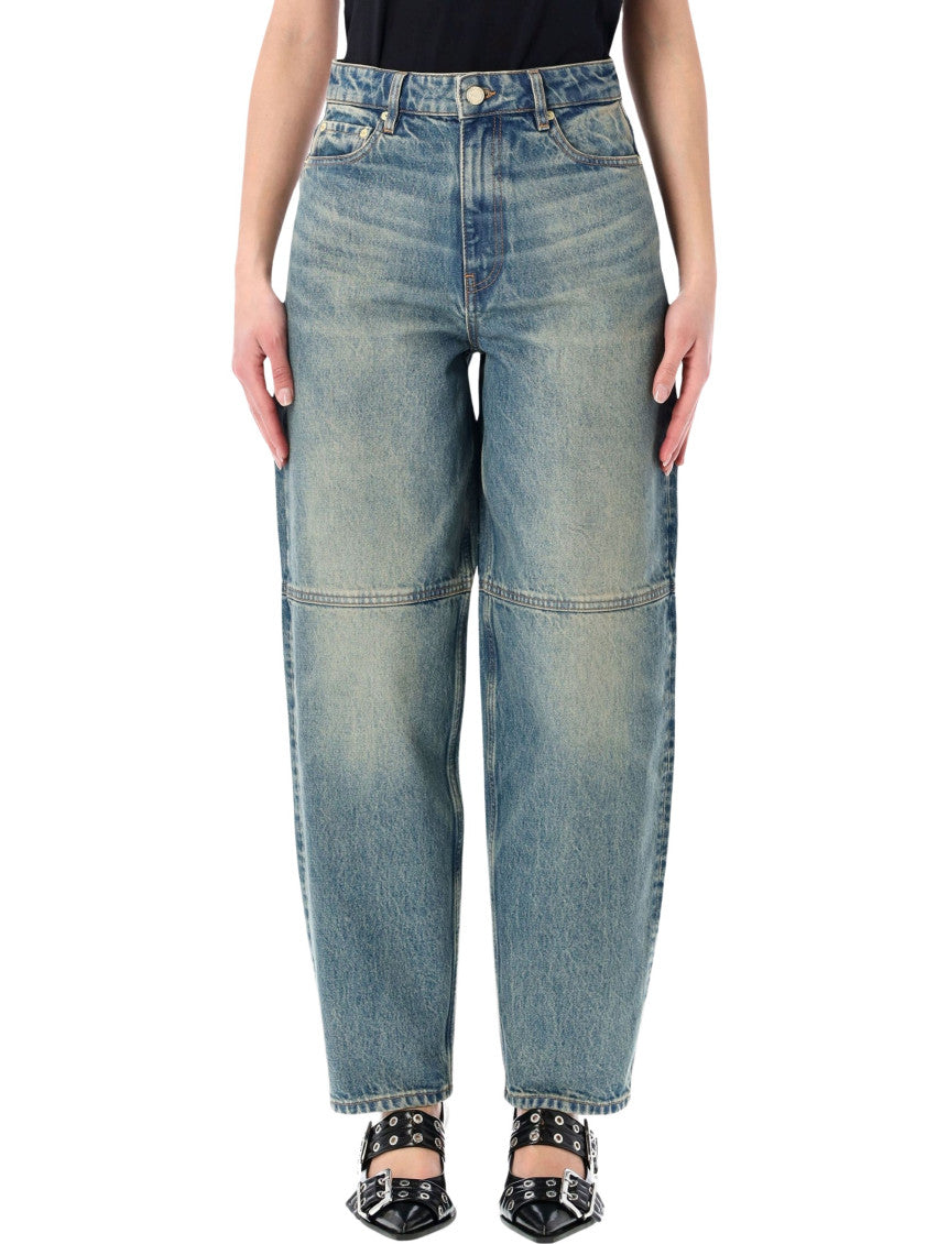 Blue Straight High Rise Jeans 1