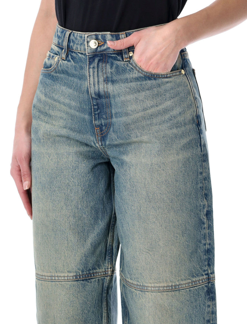 Blue Straight High Rise Jeans 3