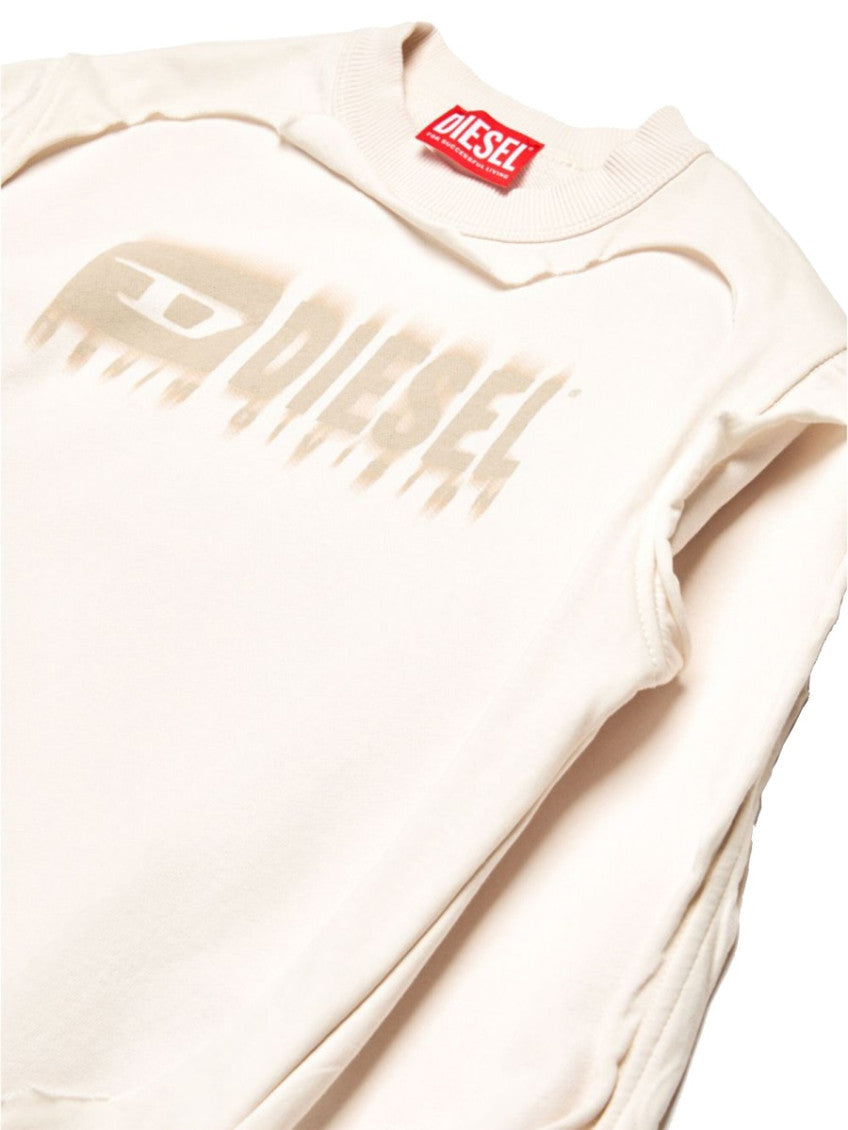 Boys Beige Logo Sweatshirt 3