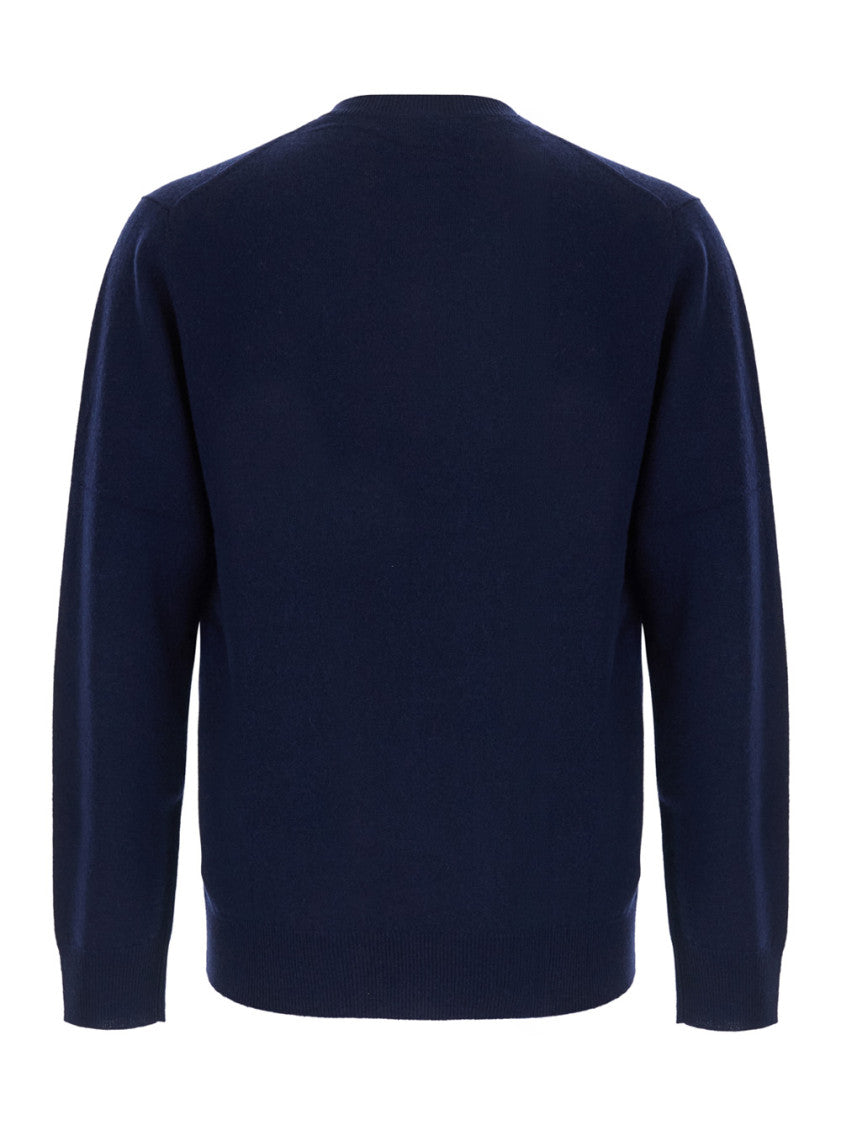 Blue V Neck Sweater 2