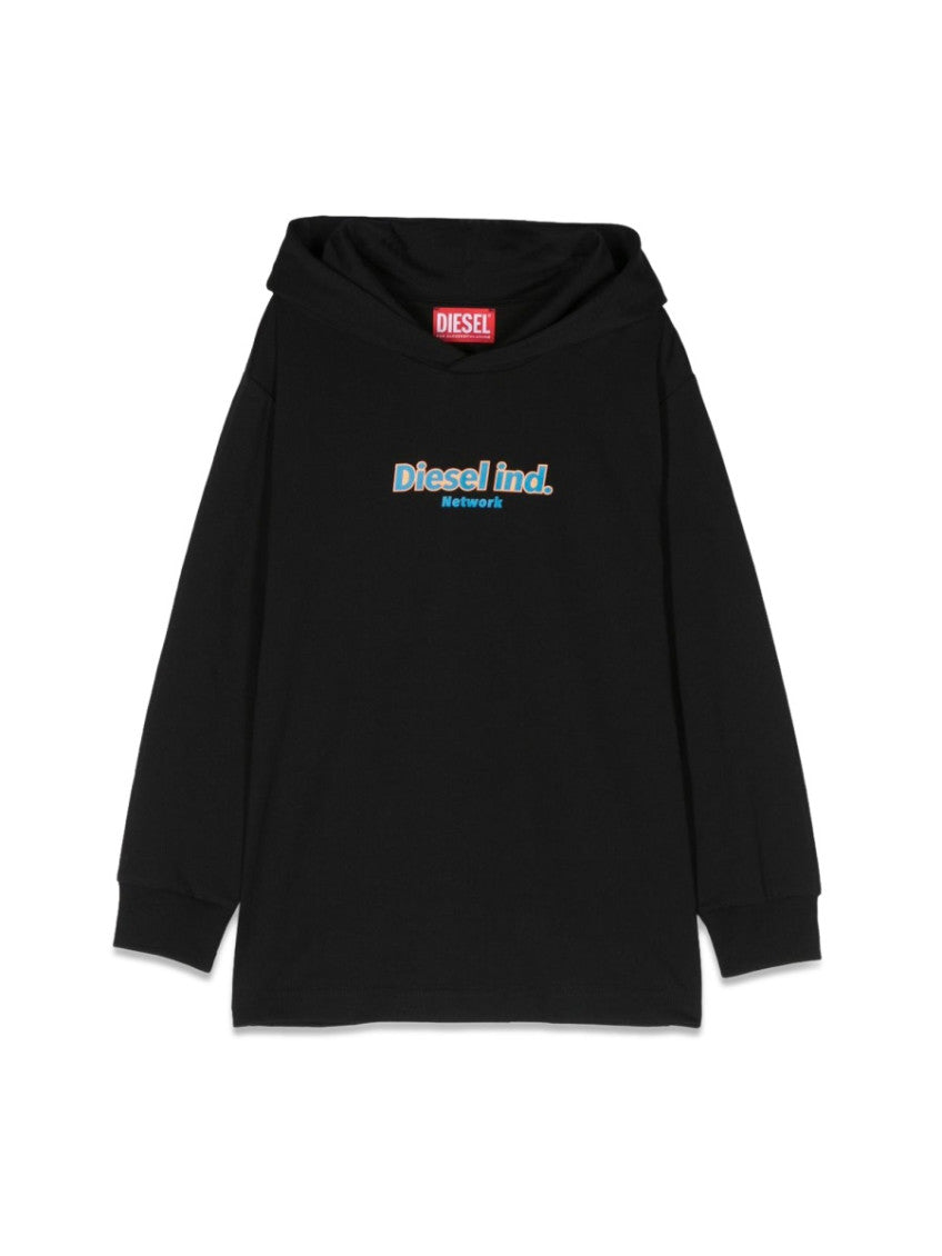 Boys Black Logo Hoodie 1