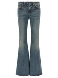 Blue Flared Low Rise Jeans 1