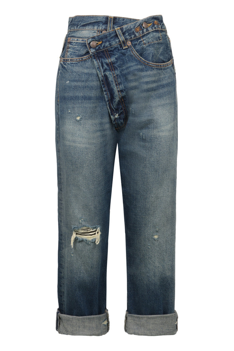 Blue Relaxed High Rise Jeans 1
