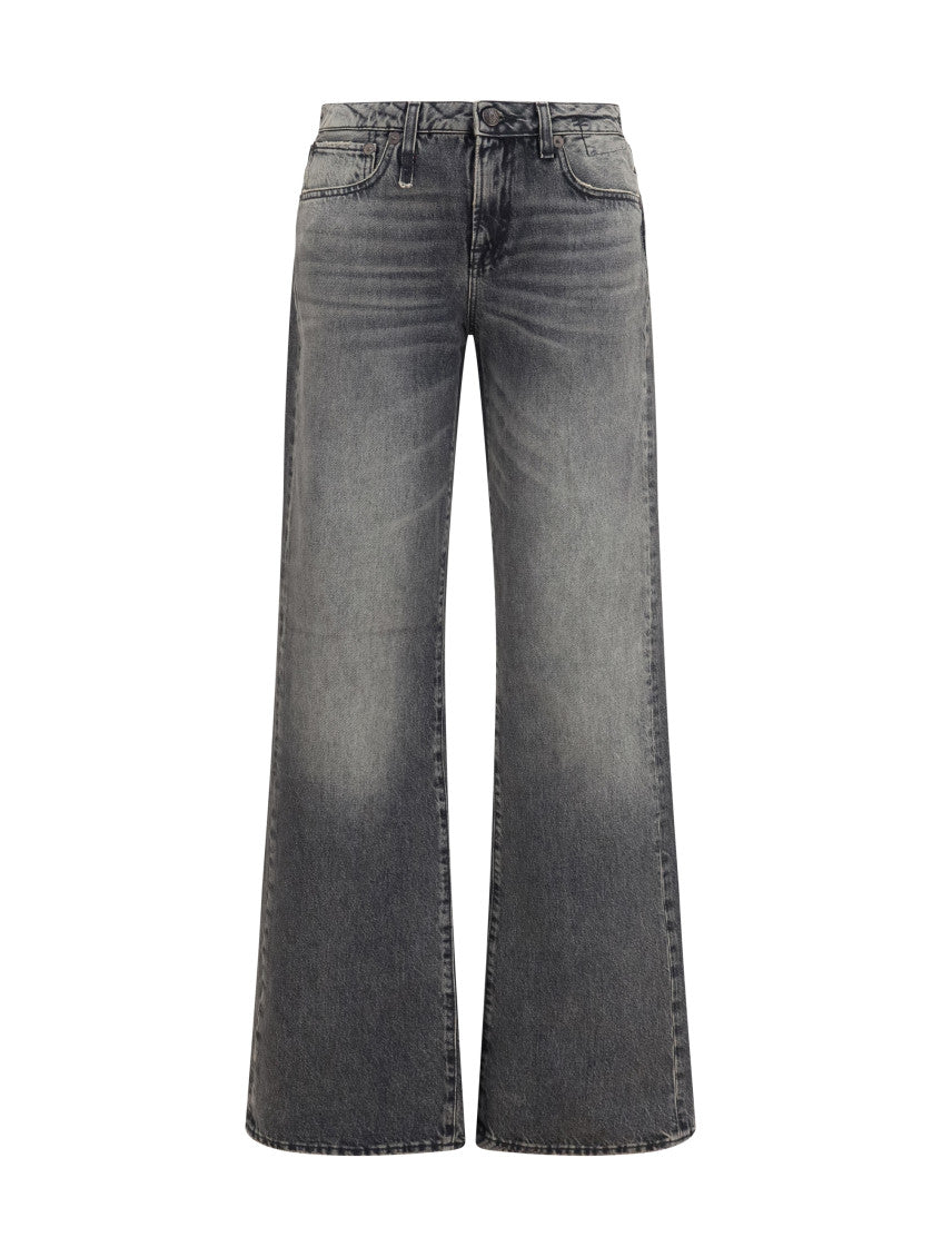 Grey Straight Mid Rise Jeans 1