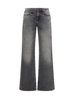Grey Straight Mid Rise Jeans 1