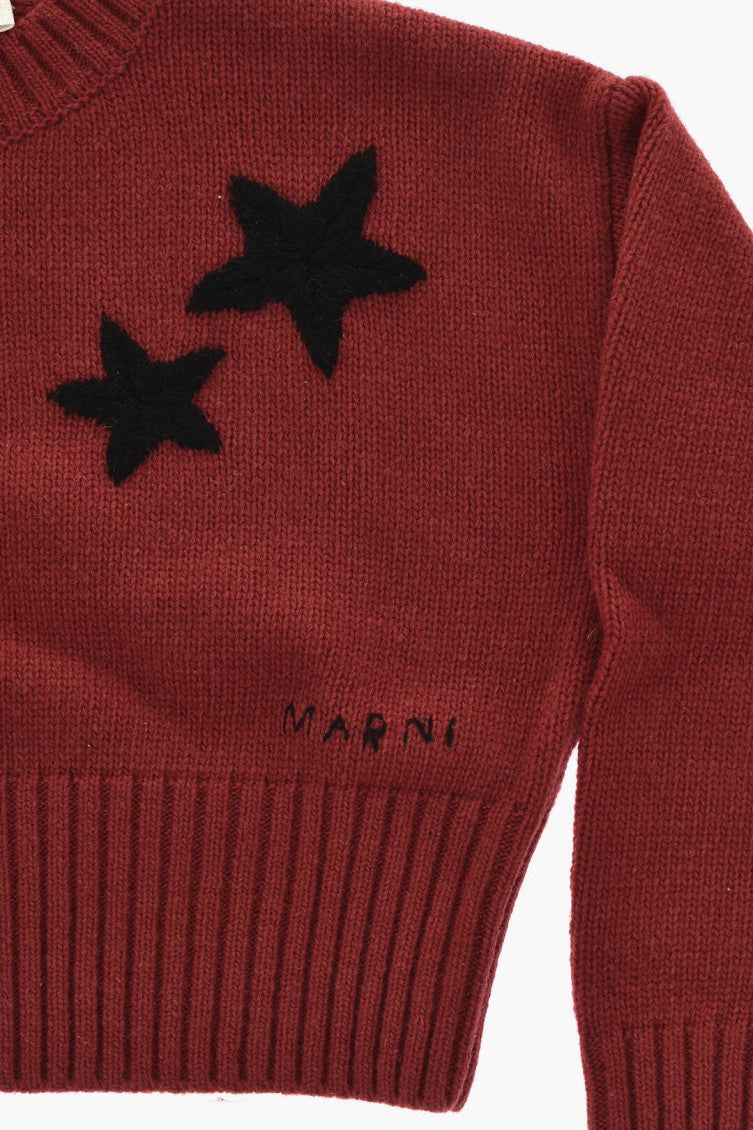 Girls Red Embroidered Sweater 2