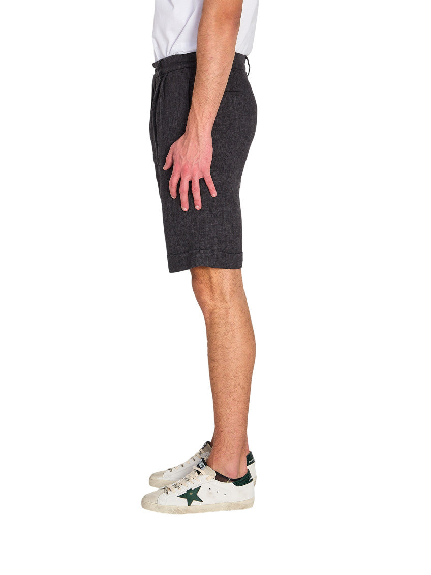 Dark Grey Solid Shorts 2