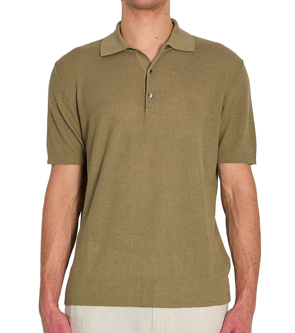 Green Shirt Collar Polo 1