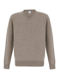 Beige V Neck Sweater 1