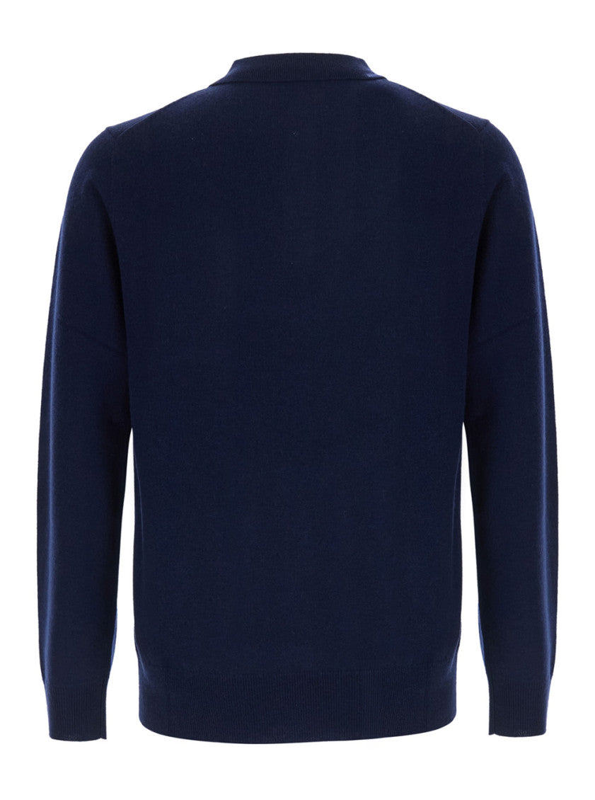 Blue Regular Polo Sweater 2
