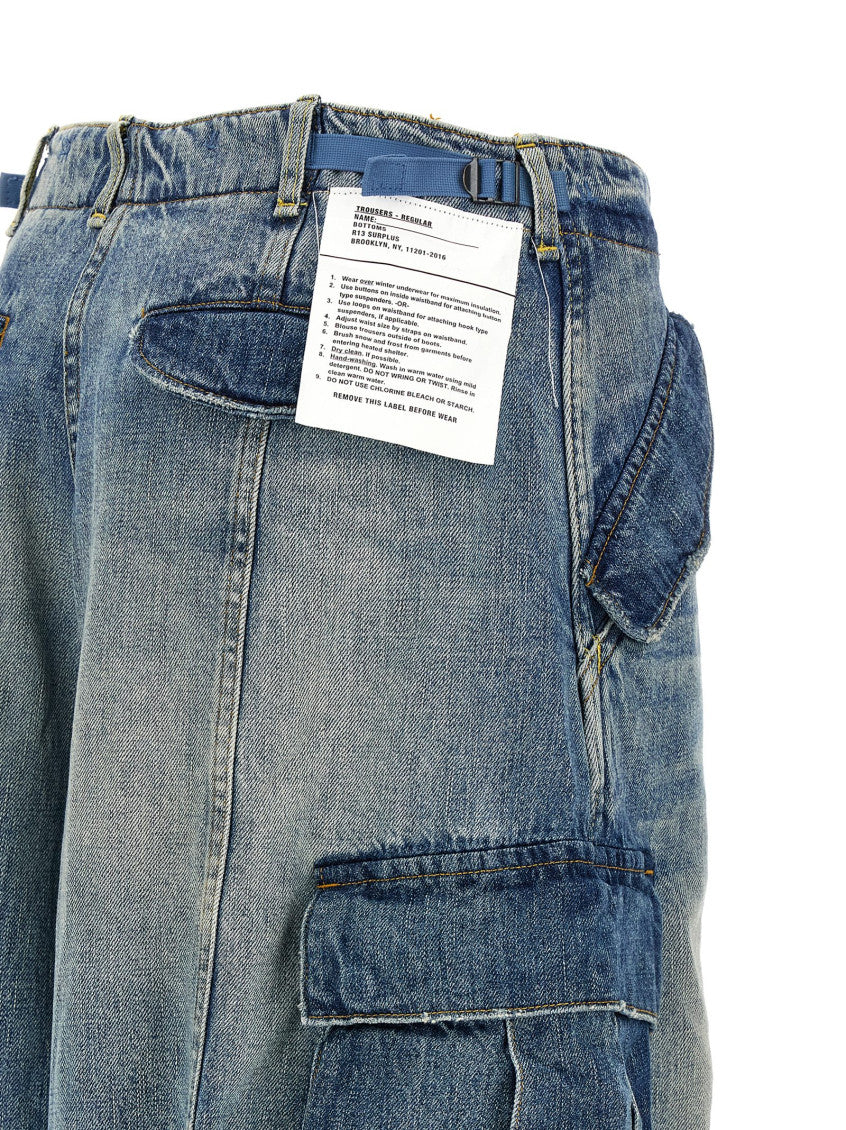 Blue Oversized High Rise Jeans 4