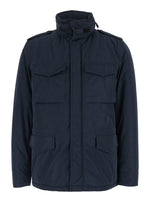 Blue Mock Collar Jacket 1