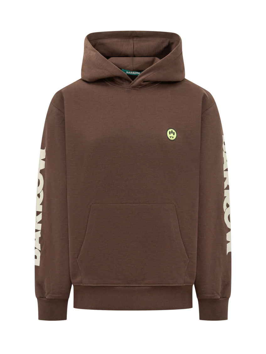 Brown Logo Regular Hoodie 1