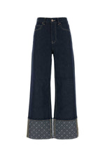 Blue Straight High Rise Jeans 1