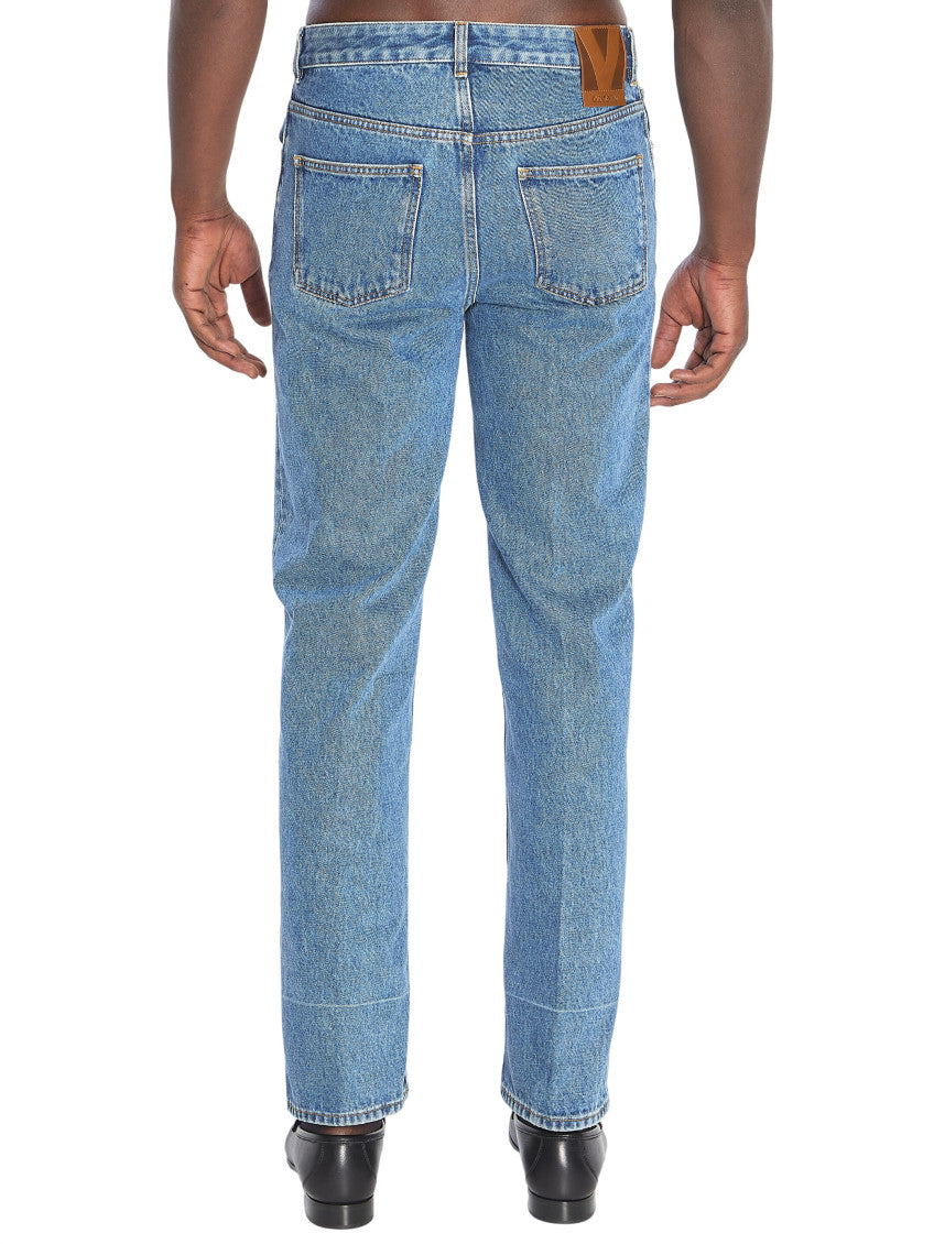 Blue Regular Mid Rise Jeans 4