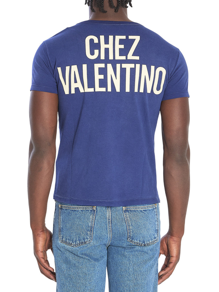 Blue Slim Printed T-Shirt 3