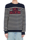 Navy Blue Striped Sweater 1