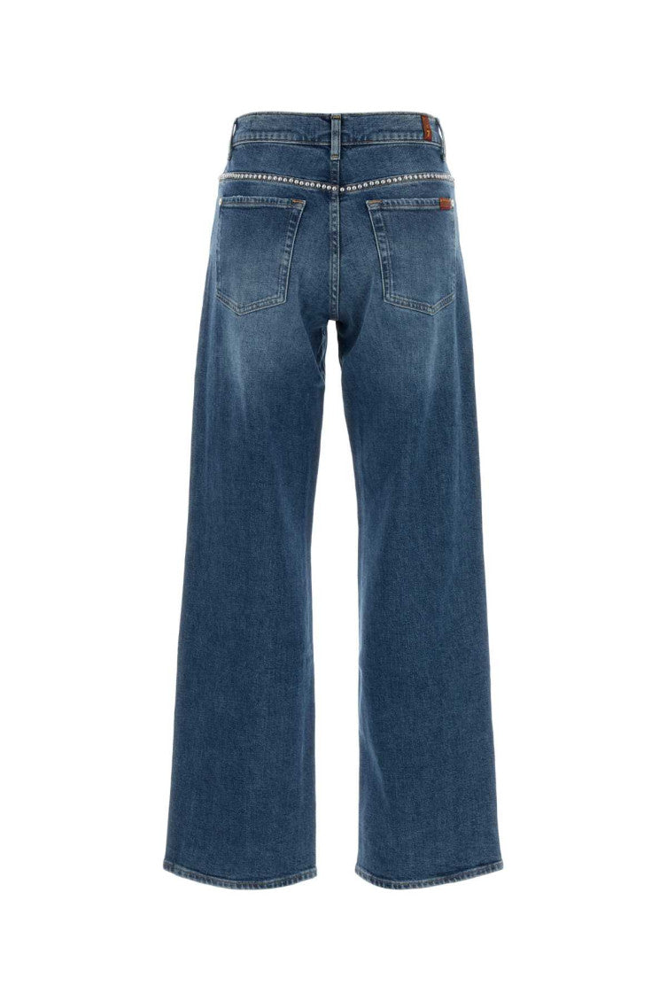 Light Blue Flared High Rise Jeans 2