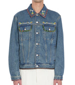 Blue Embroidered Denim Jacket 1