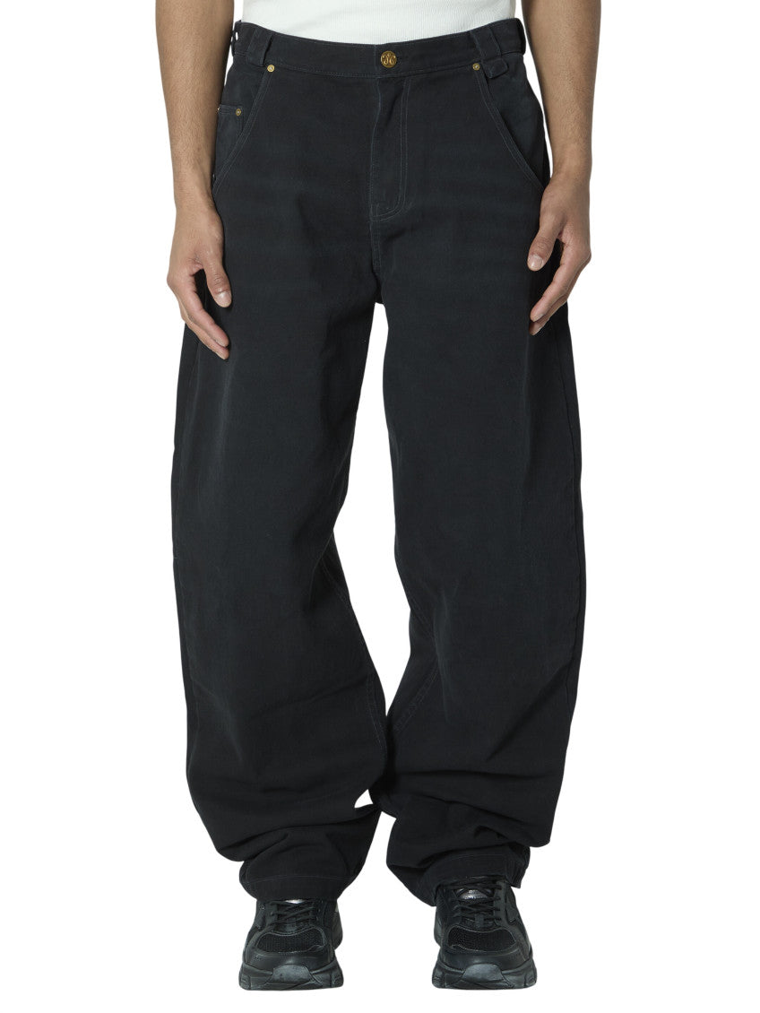 Black Loose Mid Rise Jeans 2