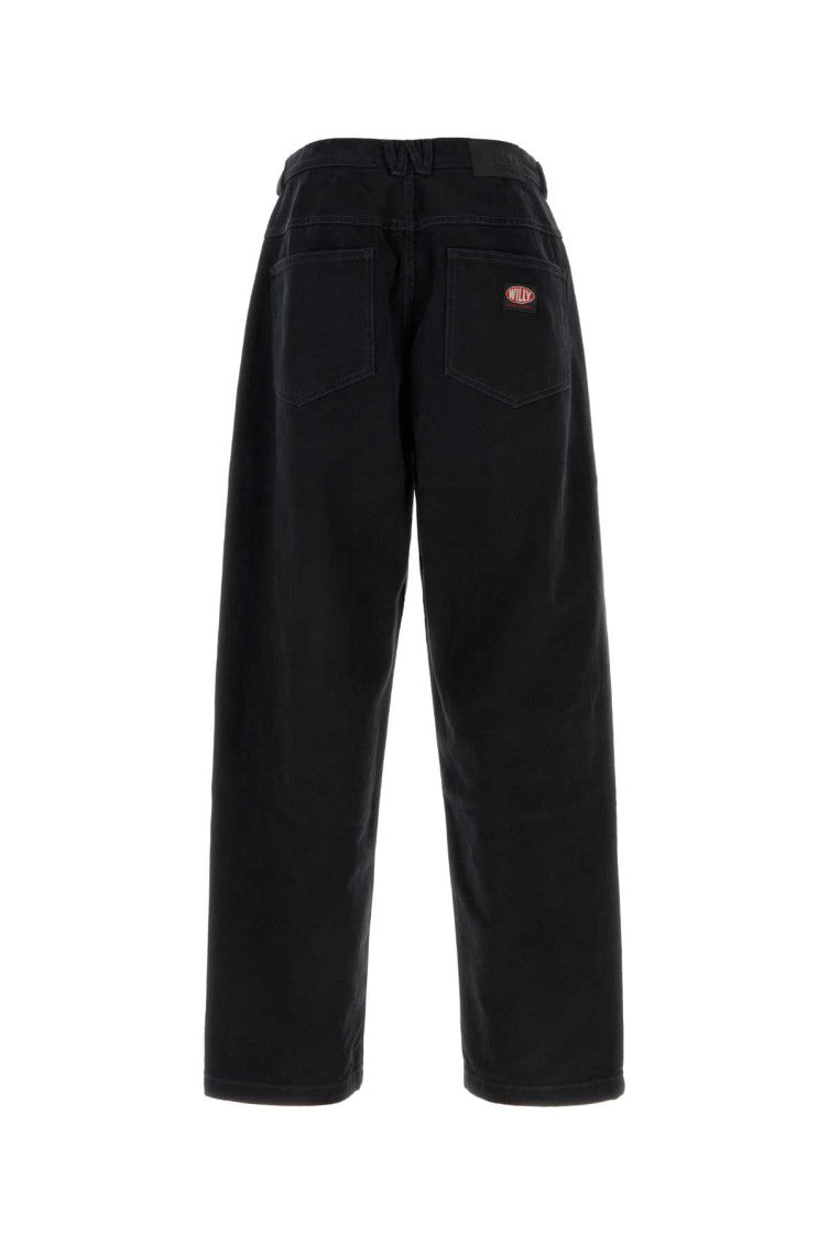 Black Loose Mid Rise Jeans 3