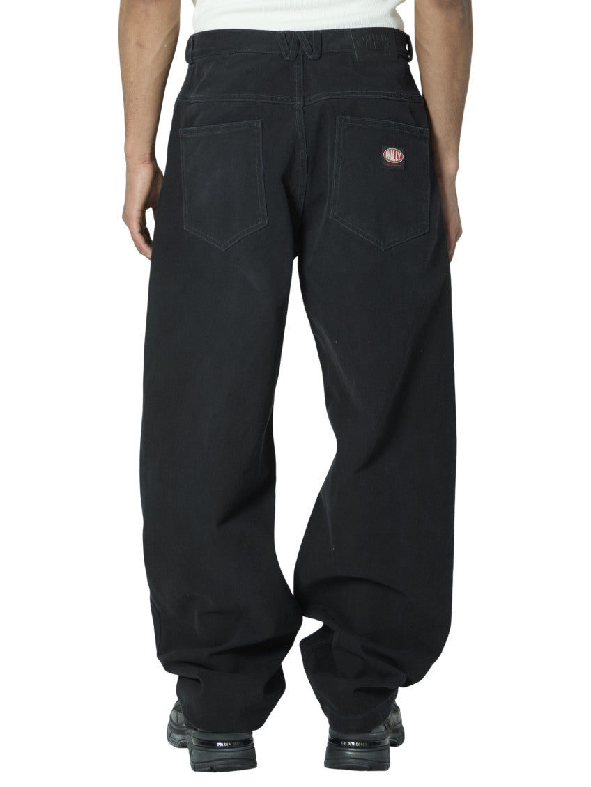 Black Loose Mid Rise Jeans 4