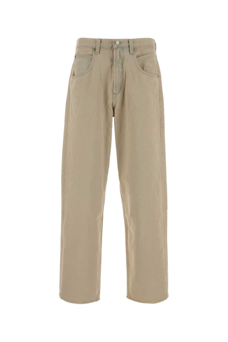Beige Mid Rise Jeans 1