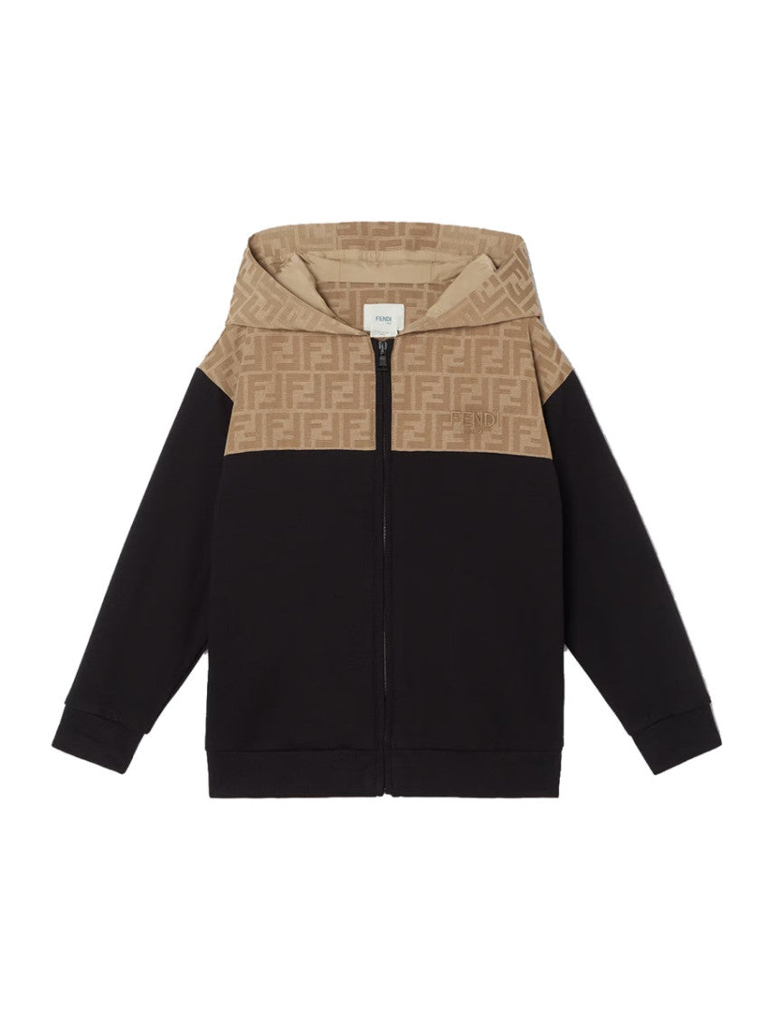Girls Beige Logo Hoodie 1