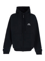 Black Relaxed Zip Up Hoodie 1