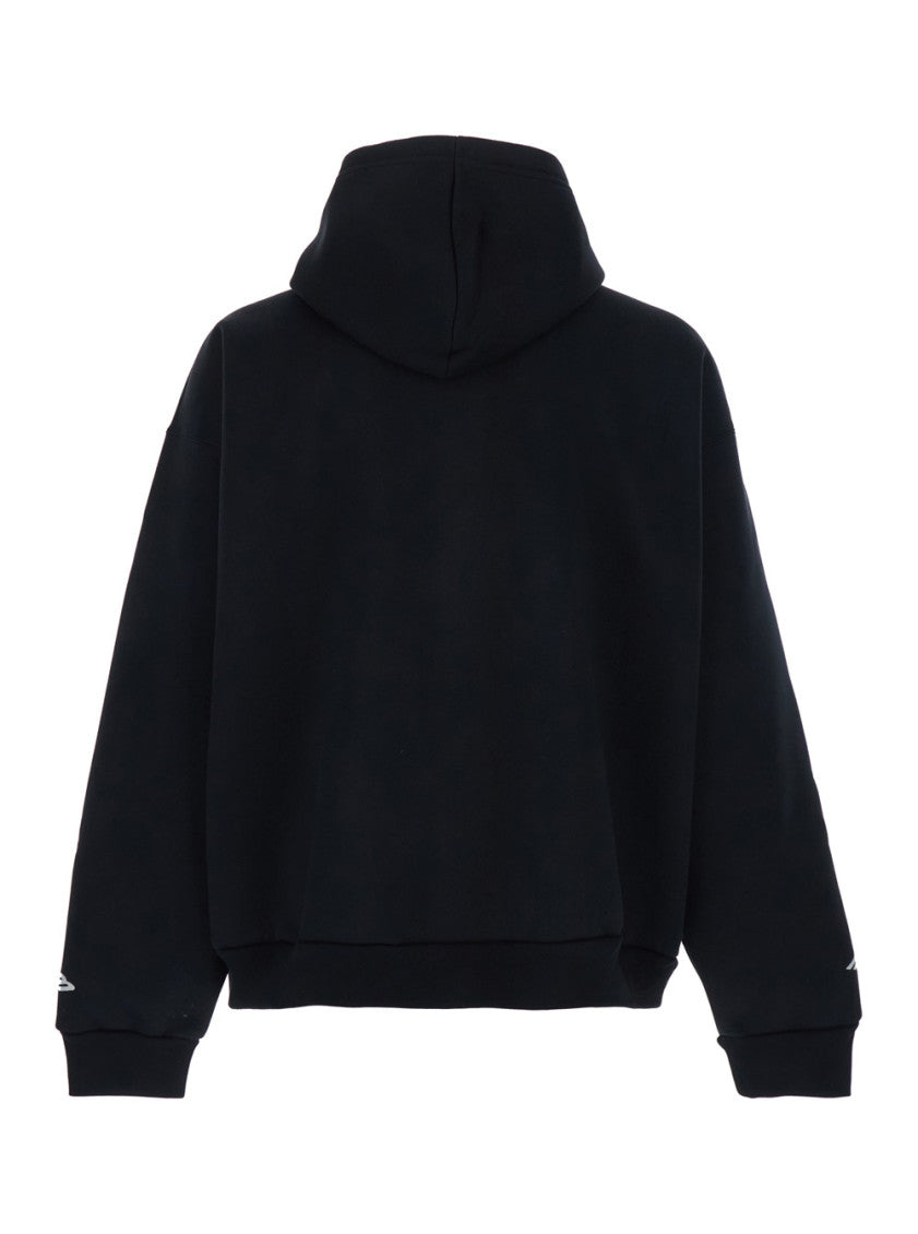 Black Relaxed Zip Up Hoodie 2