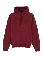 Maroon Relaxed Logo Hoodie 1