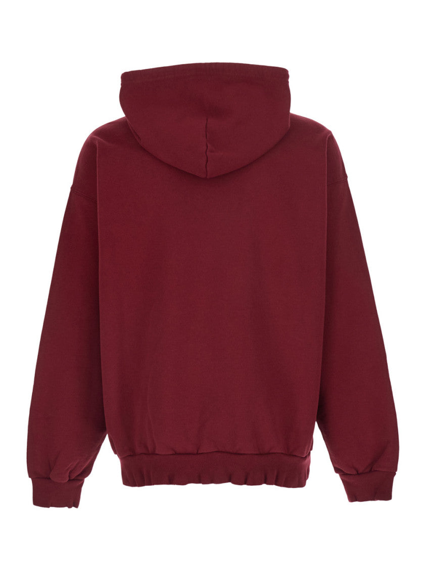 Maroon Relaxed Logo Hoodie 2