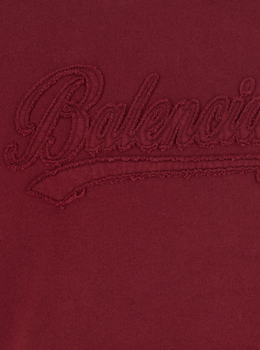 Maroon Relaxed Logo Hoodie 3