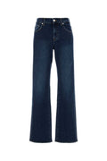 Dark Blue Flared High Rise Jeans 1