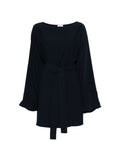 Blue Boat Neck Mini Dress 1