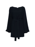 Blue Boat Neck Mini Dress 1
