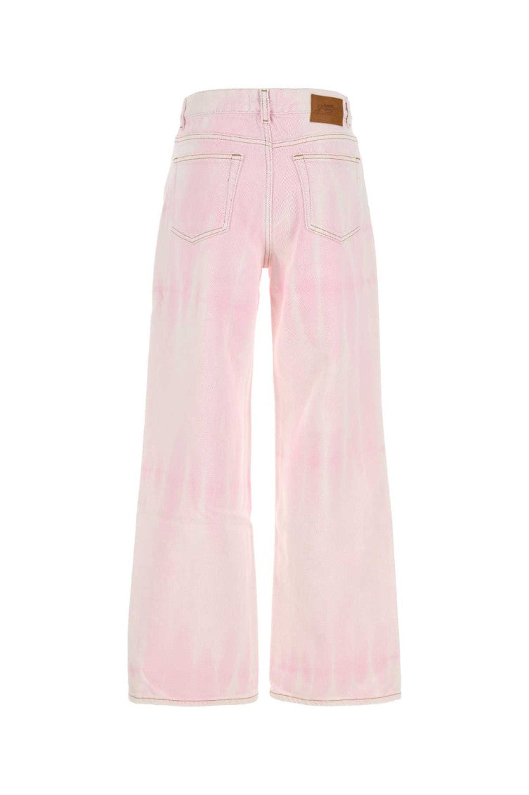 Pink Straight High Rise Jeans 2