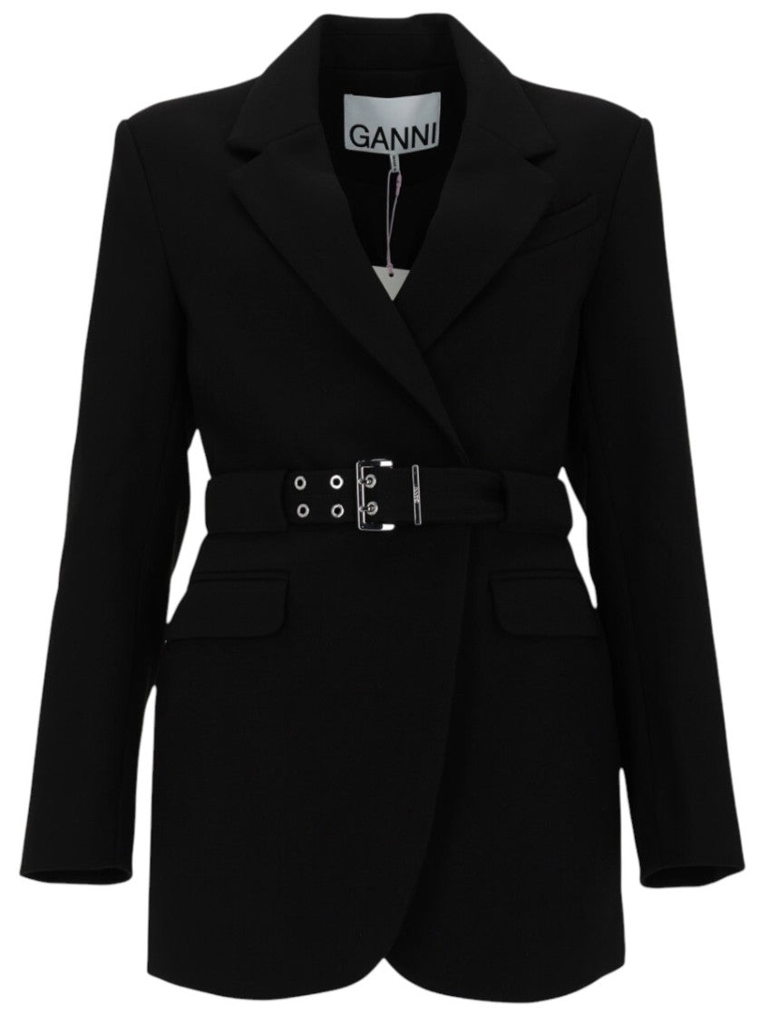 Black Notched Lapel Jacket 1