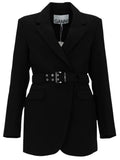 Black Notched Lapel Jacket 1