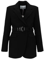 Black Notched Lapel Jacket 1
