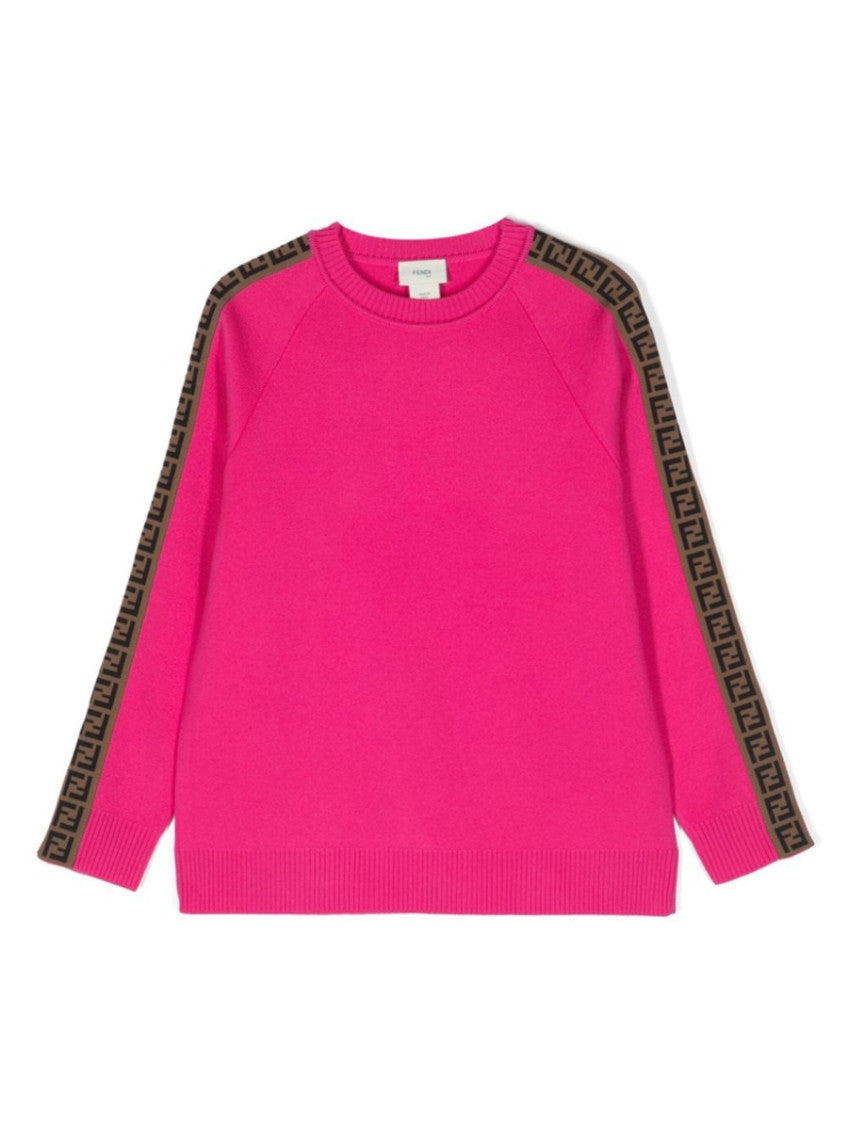 Kids Fuchsia Logo Sweater 1