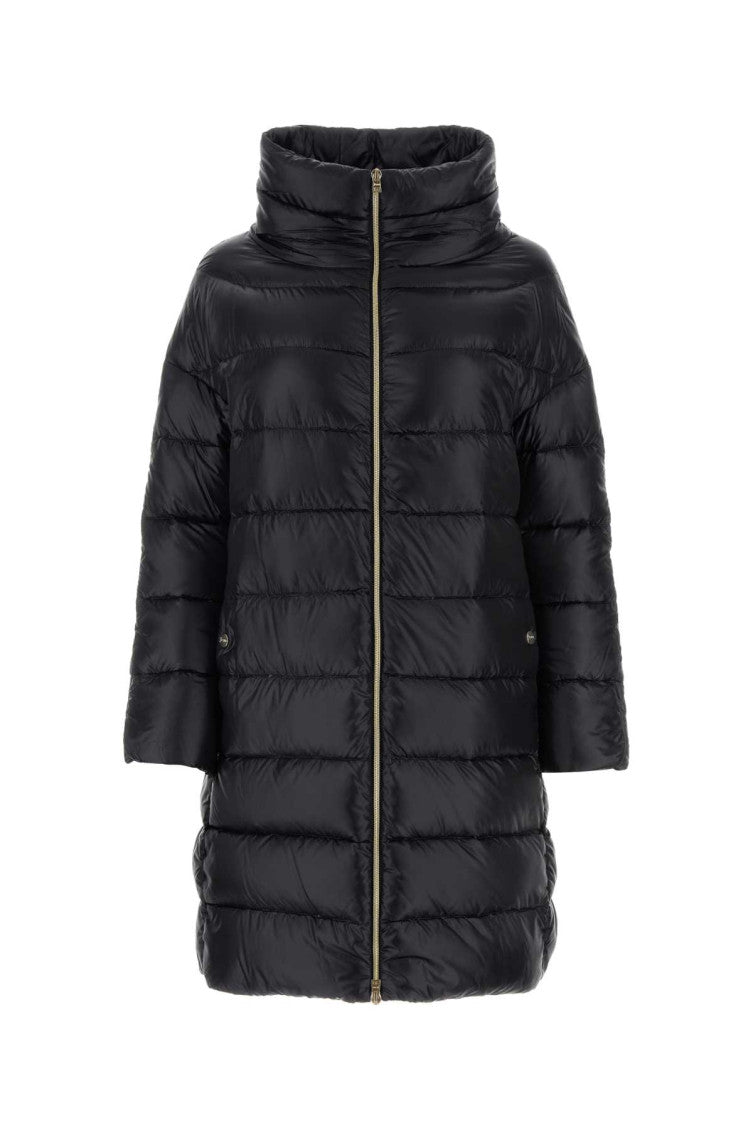 Black High Neck Down Jacket 1