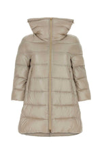 Beige High Neck Down Jacket 1