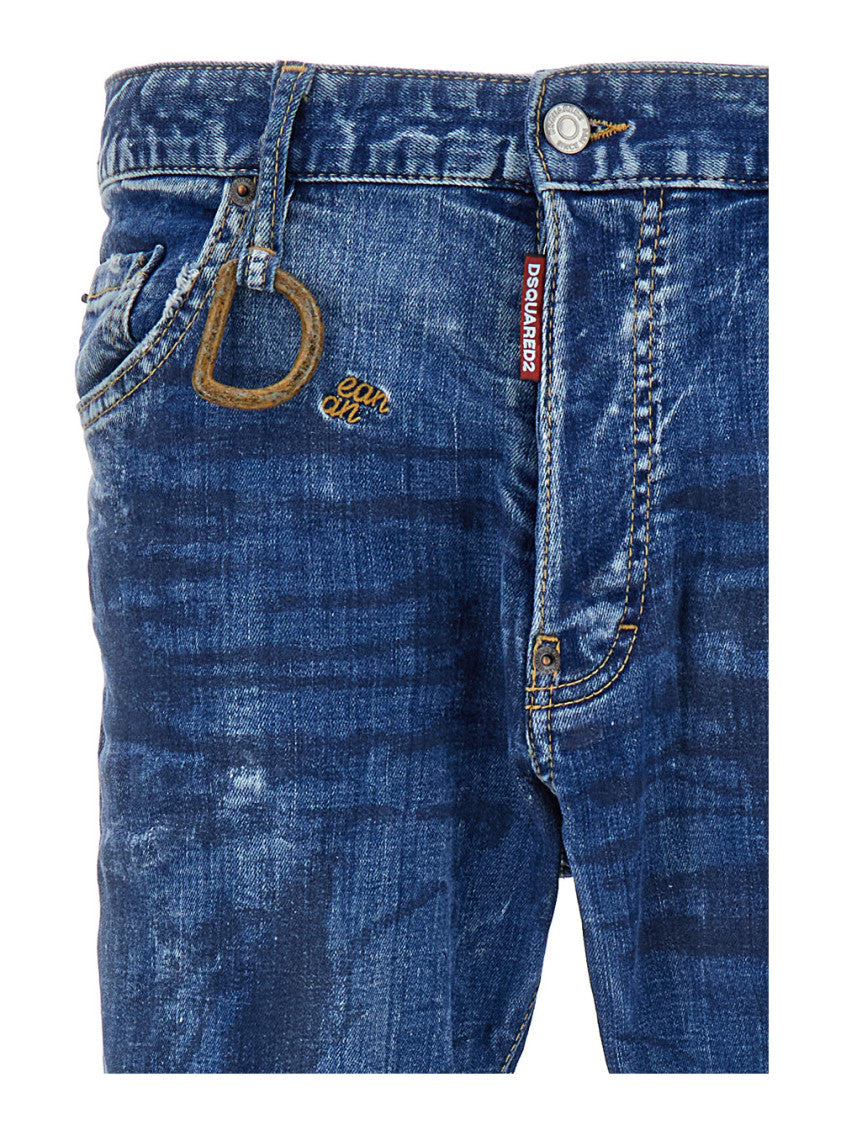 Blue Worn Effect Jeans 3