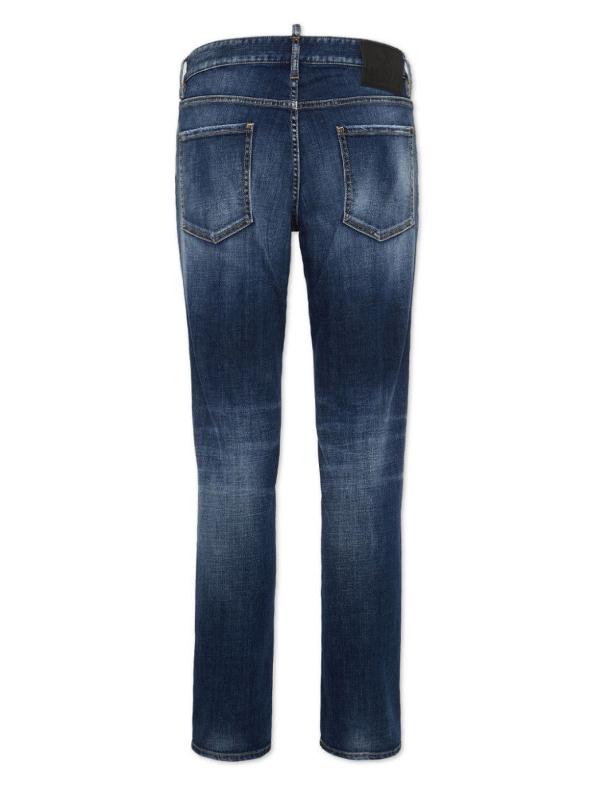 Navy Blue Straight Jeans 2